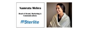 Sterlite Electric, Resonia Ltd. and Serentica Renewables appoint Namrata Mehra as Head of Brand, Marketing and Communication Strategy
